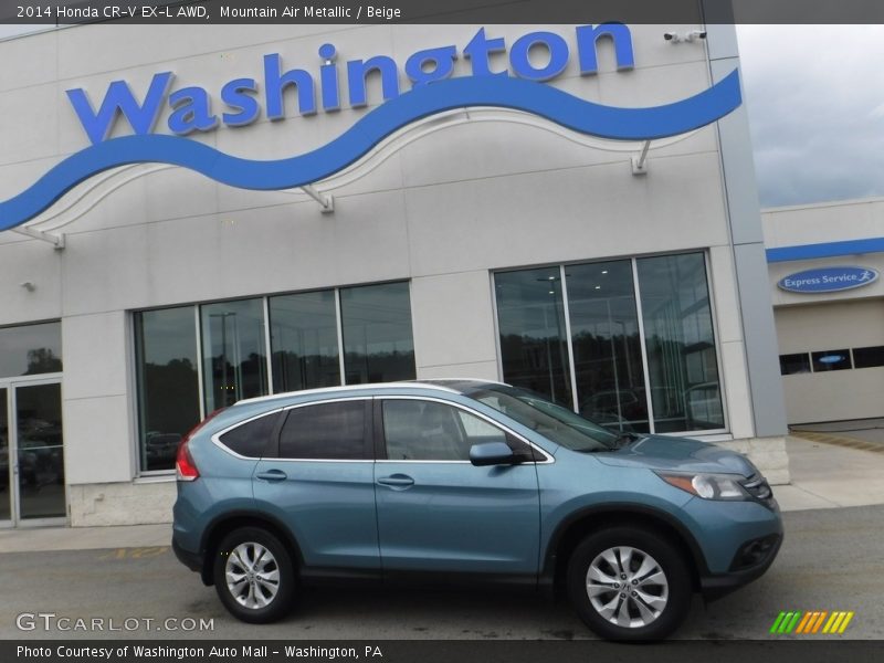 Mountain Air Metallic / Beige 2014 Honda CR-V EX-L AWD