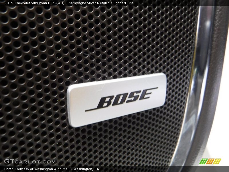 Champagne Silver Metallic / Cocoa/Dune 2015 Chevrolet Suburban LTZ 4WD