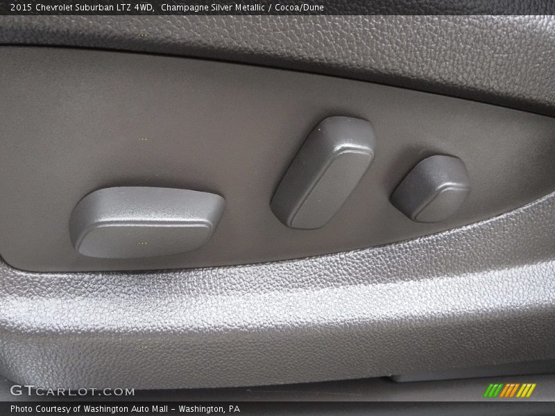 Champagne Silver Metallic / Cocoa/Dune 2015 Chevrolet Suburban LTZ 4WD