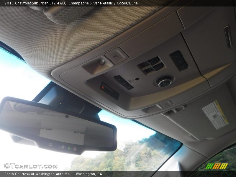 Champagne Silver Metallic / Cocoa/Dune 2015 Chevrolet Suburban LTZ 4WD