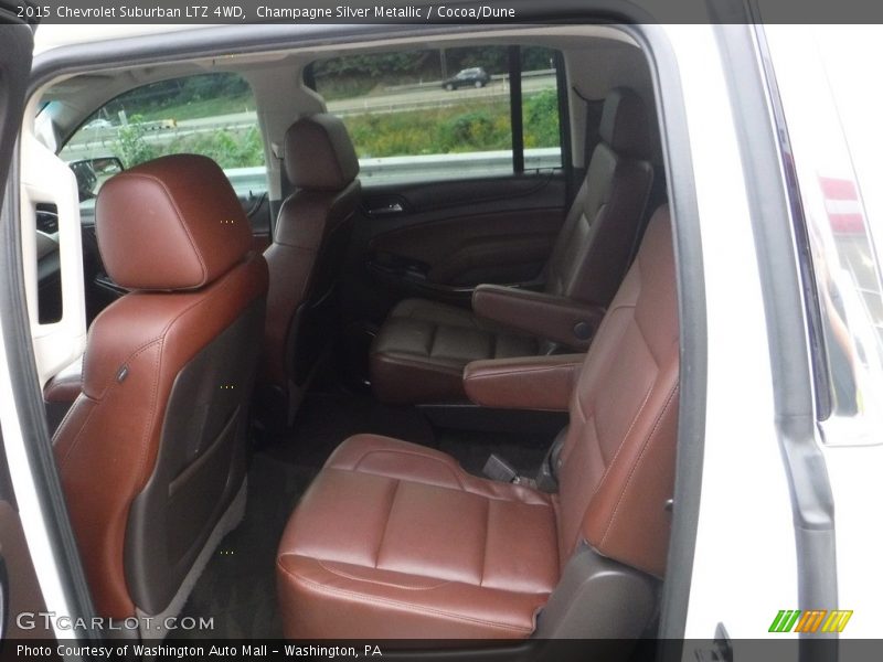 Champagne Silver Metallic / Cocoa/Dune 2015 Chevrolet Suburban LTZ 4WD