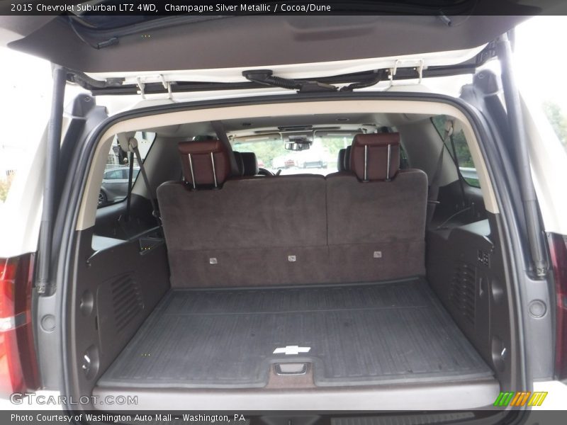 Champagne Silver Metallic / Cocoa/Dune 2015 Chevrolet Suburban LTZ 4WD