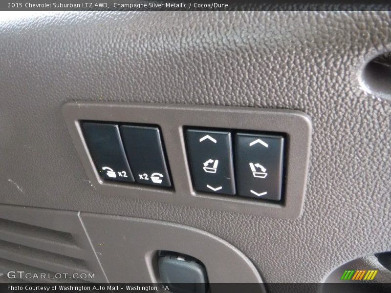 Champagne Silver Metallic / Cocoa/Dune 2015 Chevrolet Suburban LTZ 4WD