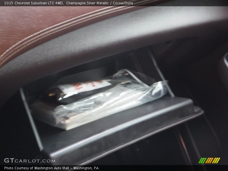 Champagne Silver Metallic / Cocoa/Dune 2015 Chevrolet Suburban LTZ 4WD