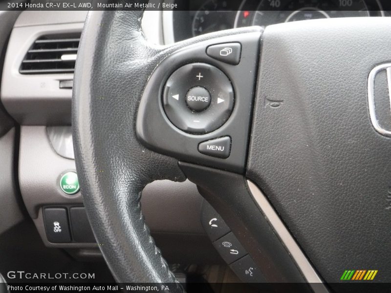 Mountain Air Metallic / Beige 2014 Honda CR-V EX-L AWD