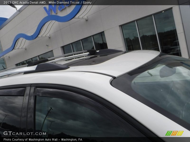White Diamond Tricoat / Ebony 2013 GMC Acadia Denali AWD