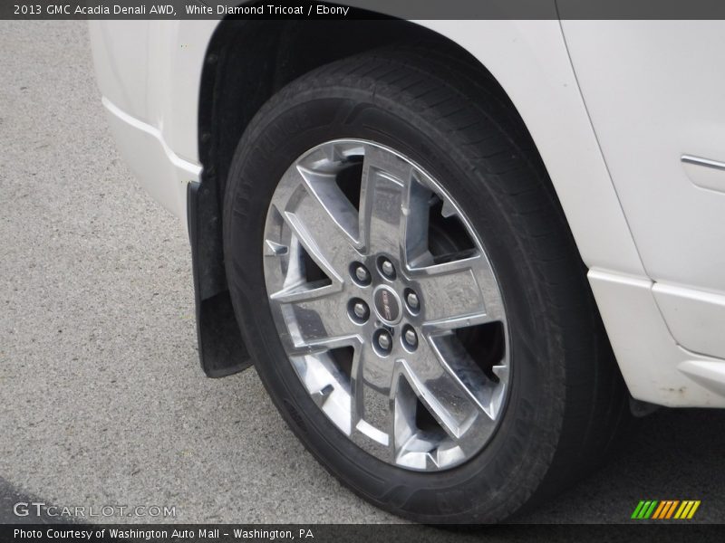 White Diamond Tricoat / Ebony 2013 GMC Acadia Denali AWD