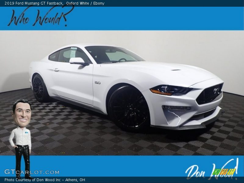 Oxford White / Ebony 2019 Ford Mustang GT Fastback