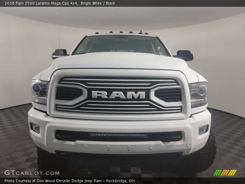 Bright White / Black 2018 Ram 3500 Laramie Mega Cab 4x4