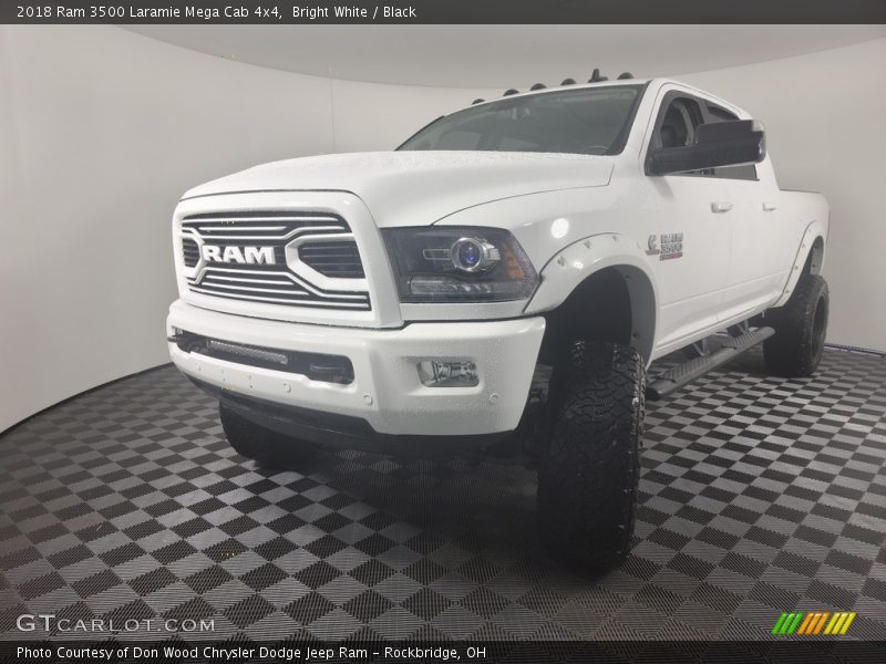 Bright White / Black 2018 Ram 3500 Laramie Mega Cab 4x4
