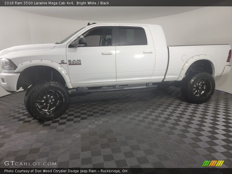 Bright White / Black 2018 Ram 3500 Laramie Mega Cab 4x4