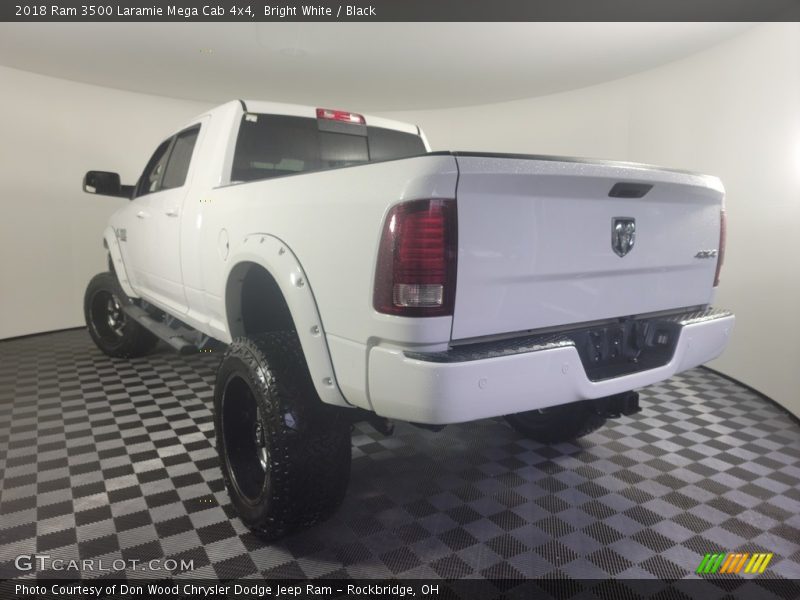 Bright White / Black 2018 Ram 3500 Laramie Mega Cab 4x4