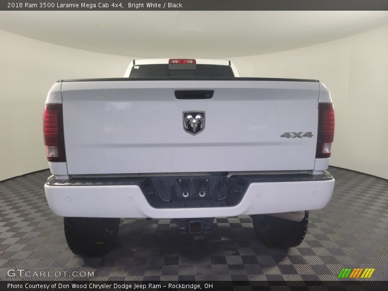 Bright White / Black 2018 Ram 3500 Laramie Mega Cab 4x4