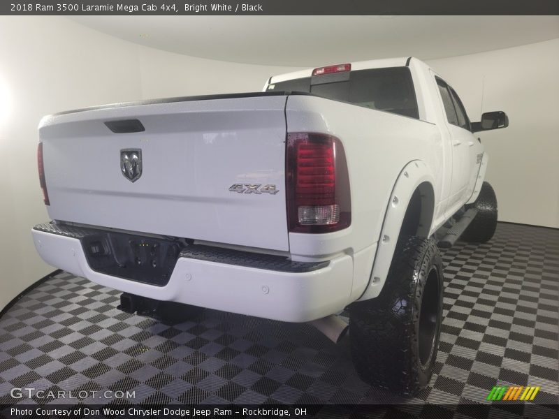 Bright White / Black 2018 Ram 3500 Laramie Mega Cab 4x4