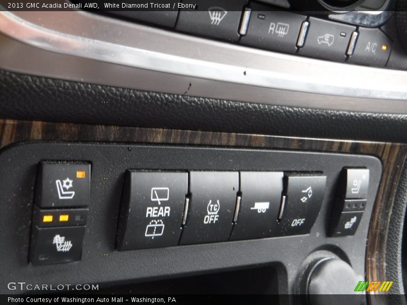 White Diamond Tricoat / Ebony 2013 GMC Acadia Denali AWD
