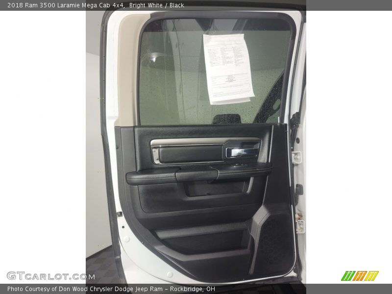 Bright White / Black 2018 Ram 3500 Laramie Mega Cab 4x4