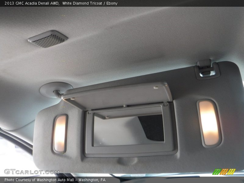 White Diamond Tricoat / Ebony 2013 GMC Acadia Denali AWD