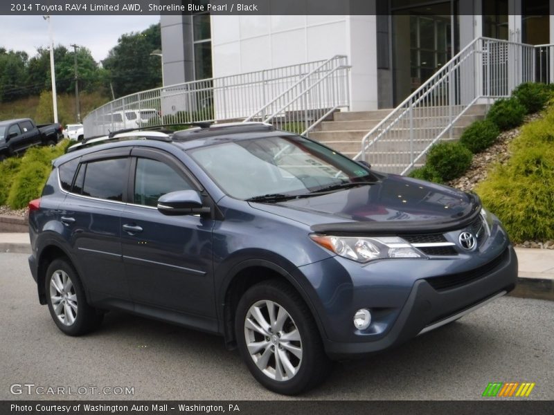 Shoreline Blue Pearl / Black 2014 Toyota RAV4 Limited AWD
