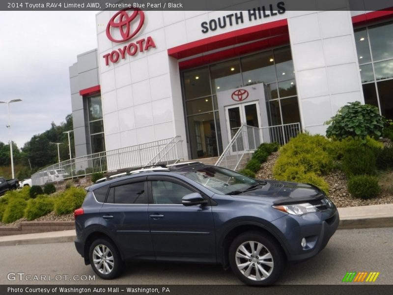 Shoreline Blue Pearl / Black 2014 Toyota RAV4 Limited AWD