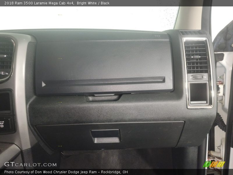 Bright White / Black 2018 Ram 3500 Laramie Mega Cab 4x4