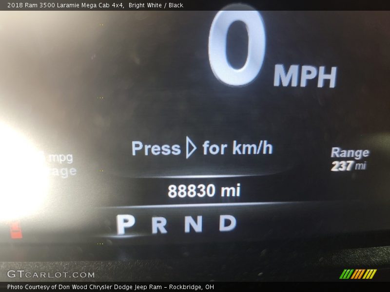 Bright White / Black 2018 Ram 3500 Laramie Mega Cab 4x4