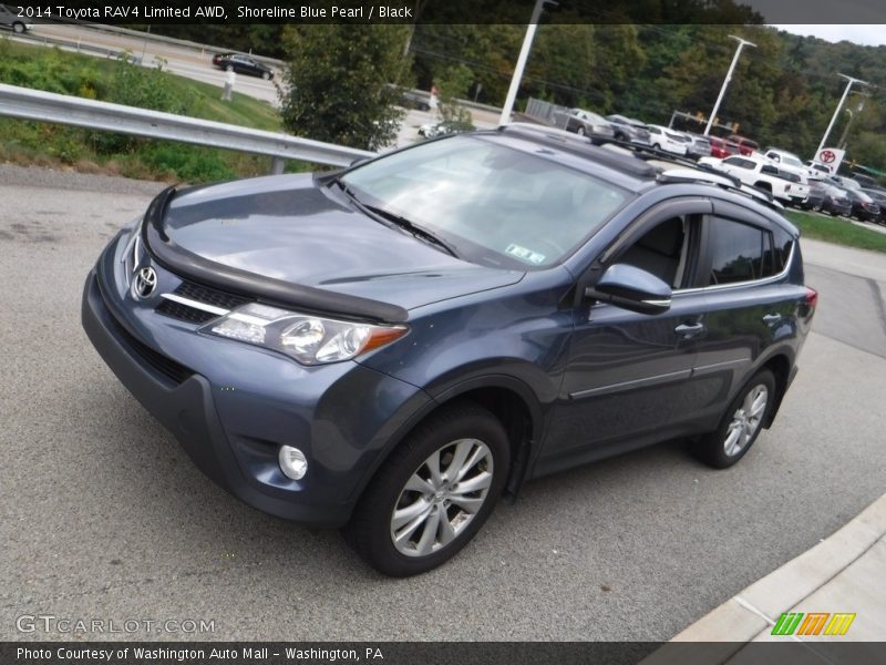 Shoreline Blue Pearl / Black 2014 Toyota RAV4 Limited AWD