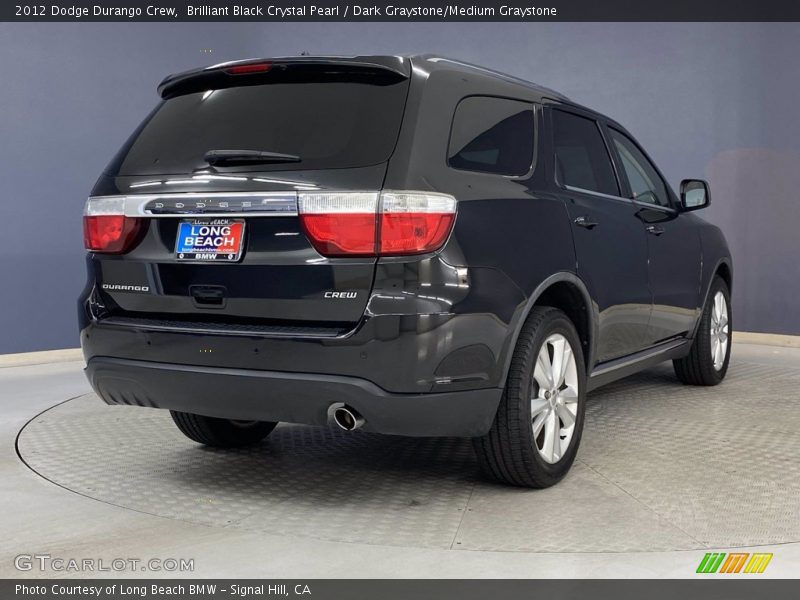 Brilliant Black Crystal Pearl / Dark Graystone/Medium Graystone 2012 Dodge Durango Crew