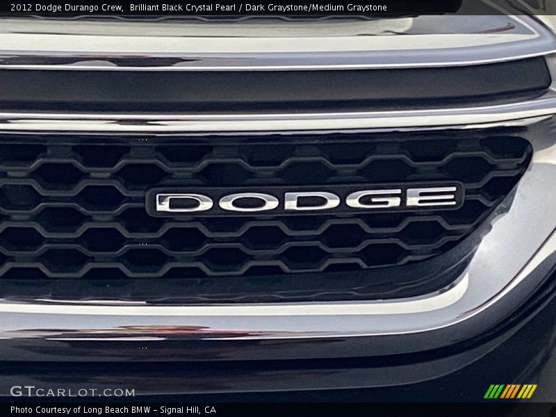 Brilliant Black Crystal Pearl / Dark Graystone/Medium Graystone 2012 Dodge Durango Crew