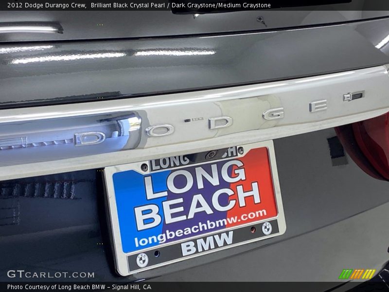 Brilliant Black Crystal Pearl / Dark Graystone/Medium Graystone 2012 Dodge Durango Crew