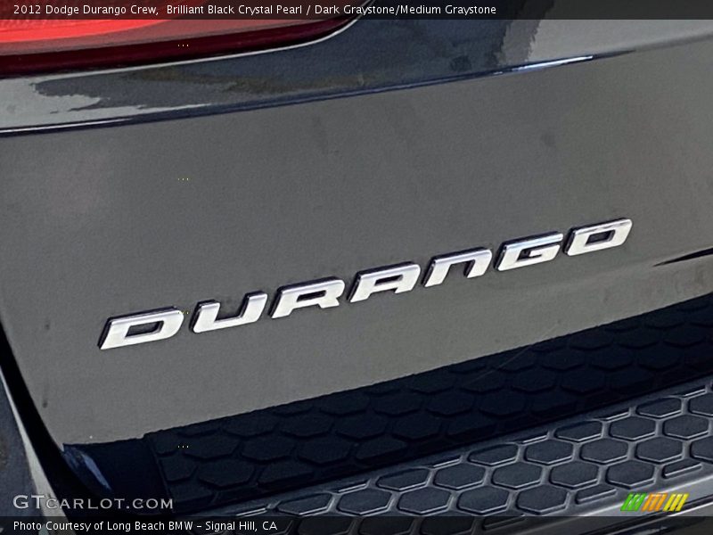 Brilliant Black Crystal Pearl / Dark Graystone/Medium Graystone 2012 Dodge Durango Crew