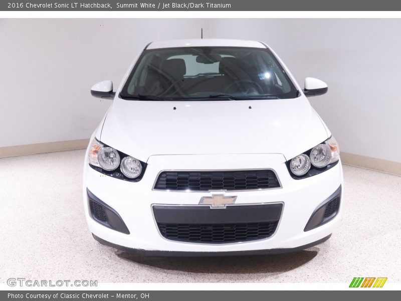 Summit White / Jet Black/Dark Titanium 2016 Chevrolet Sonic LT Hatchback