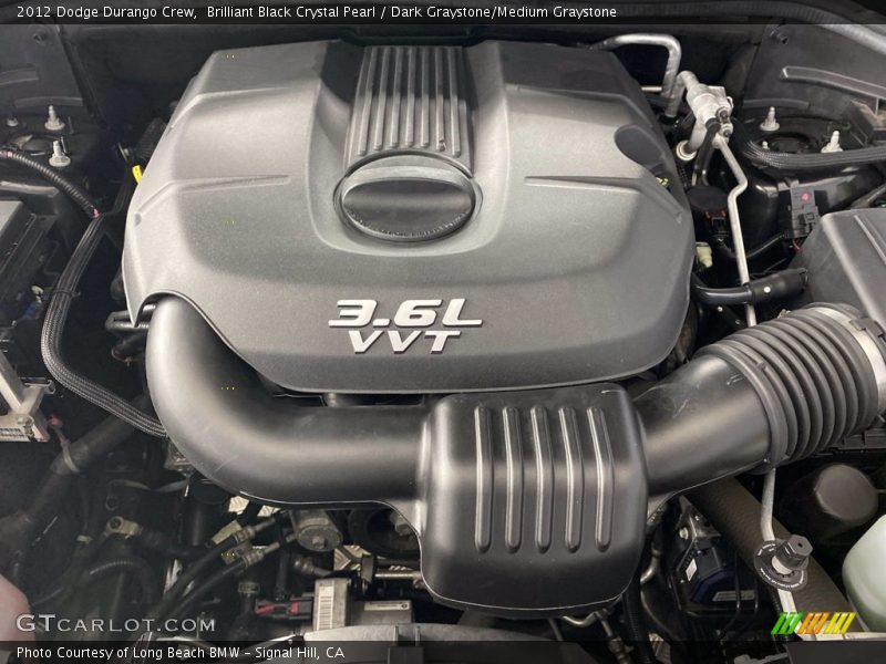 Brilliant Black Crystal Pearl / Dark Graystone/Medium Graystone 2012 Dodge Durango Crew