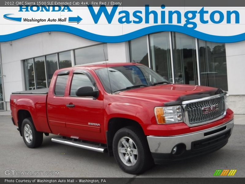 Fire Red / Ebony 2012 GMC Sierra 1500 SLE Extended Cab 4x4