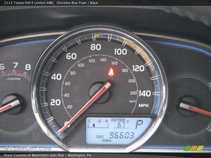 Shoreline Blue Pearl / Black 2014 Toyota RAV4 Limited AWD