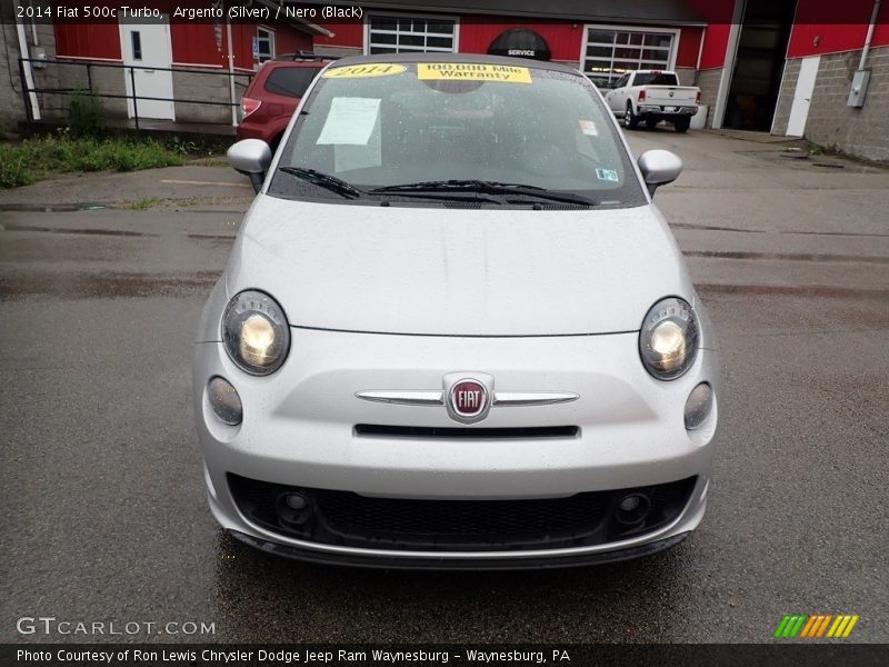 Argento (Silver) / Nero (Black) 2014 Fiat 500c Turbo