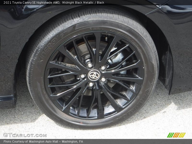 Midnight Black Metallic / Black 2021 Toyota Camry SE Nightshade AWD