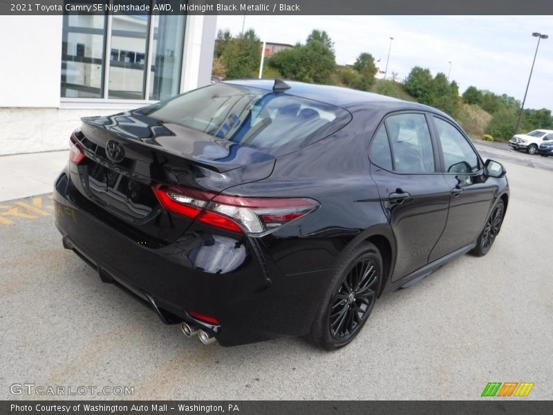 Midnight Black Metallic / Black 2021 Toyota Camry SE Nightshade AWD