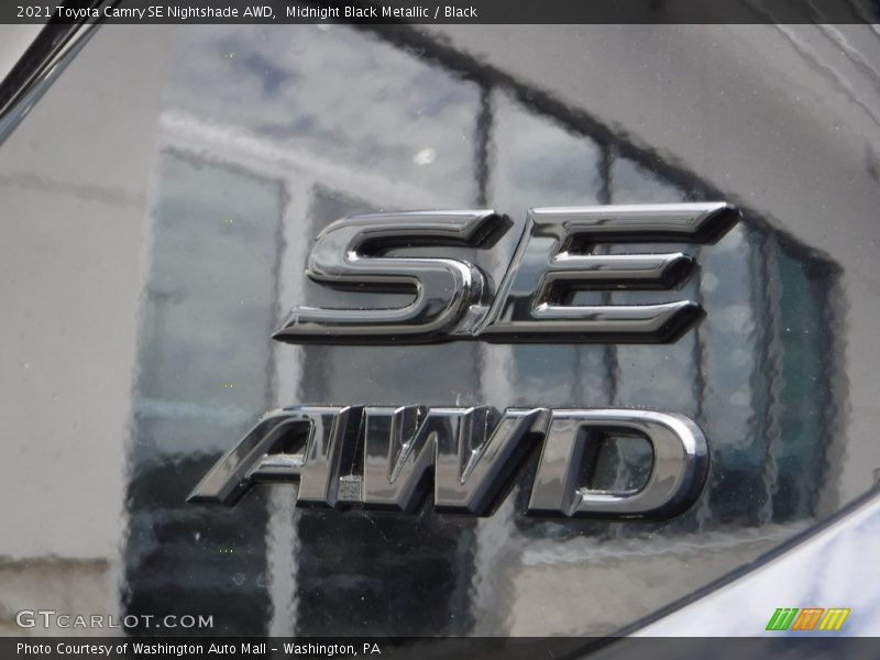 Midnight Black Metallic / Black 2021 Toyota Camry SE Nightshade AWD