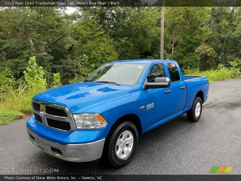 Hydro Blue Pearl / Black 2021 Ram 1500 Tradesman Quad Cab
