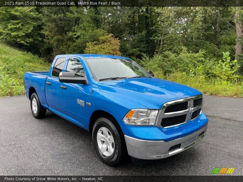 Hydro Blue Pearl / Black 2021 Ram 1500 Tradesman Quad Cab