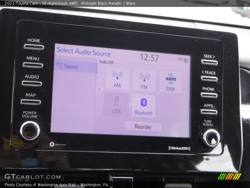 Midnight Black Metallic / Black 2021 Toyota Camry SE Nightshade AWD