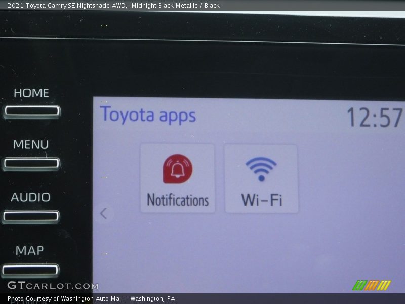 Midnight Black Metallic / Black 2021 Toyota Camry SE Nightshade AWD