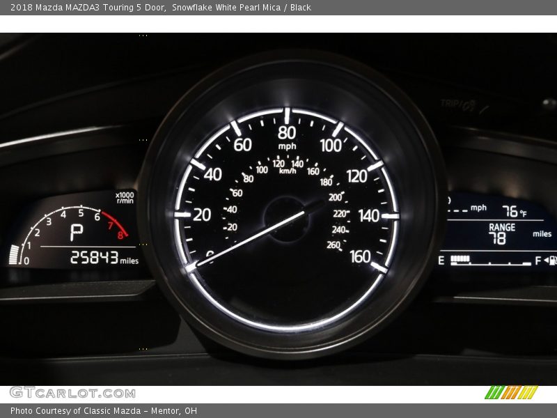 Snowflake White Pearl Mica / Black 2018 Mazda MAZDA3 Touring 5 Door