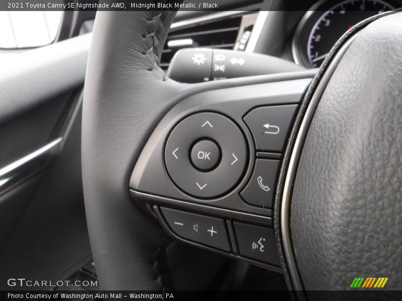 Midnight Black Metallic / Black 2021 Toyota Camry SE Nightshade AWD
