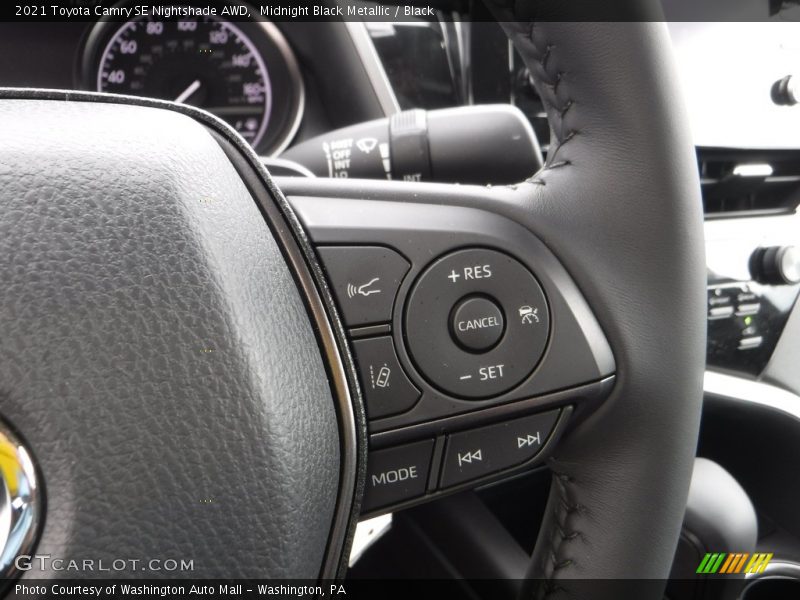 Midnight Black Metallic / Black 2021 Toyota Camry SE Nightshade AWD