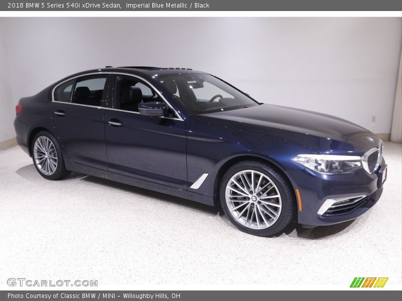 Imperial Blue Metallic / Black 2018 BMW 5 Series 540i xDrive Sedan