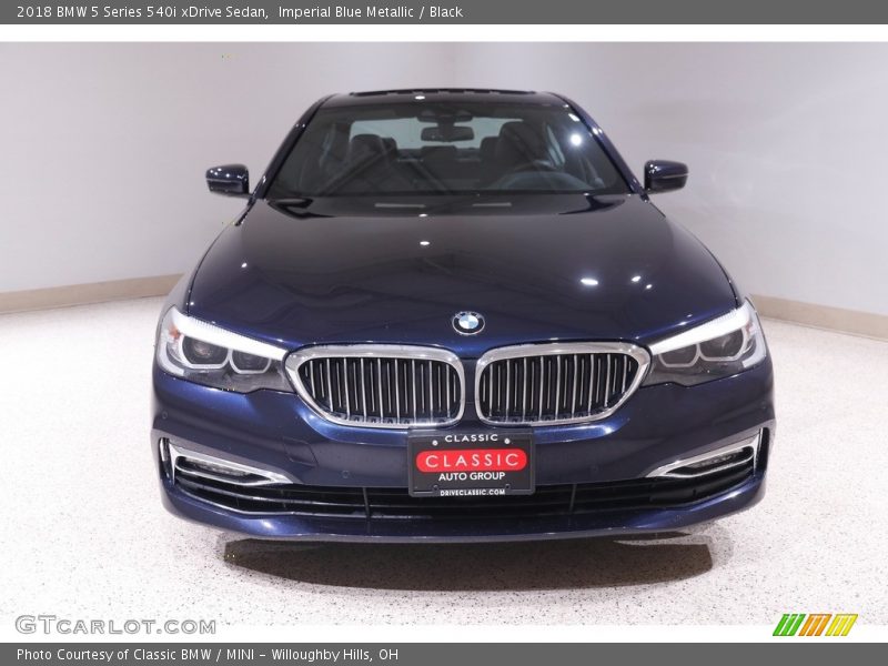 Imperial Blue Metallic / Black 2018 BMW 5 Series 540i xDrive Sedan