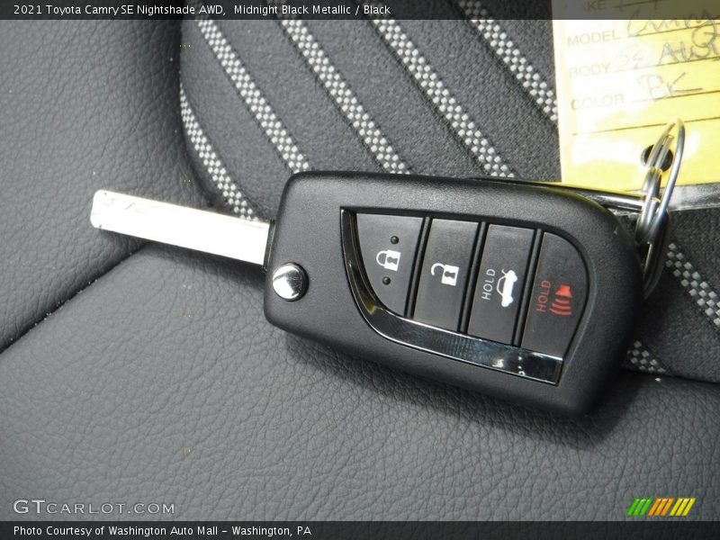 Midnight Black Metallic / Black 2021 Toyota Camry SE Nightshade AWD