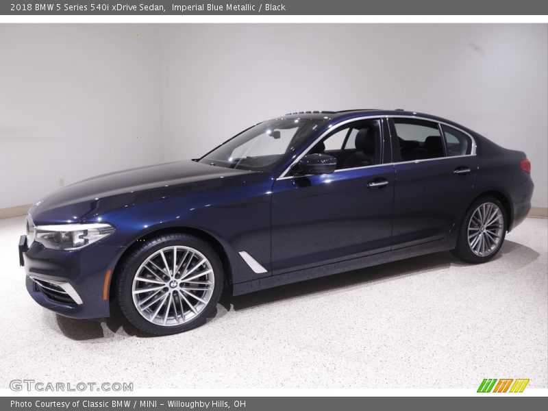 Imperial Blue Metallic / Black 2018 BMW 5 Series 540i xDrive Sedan