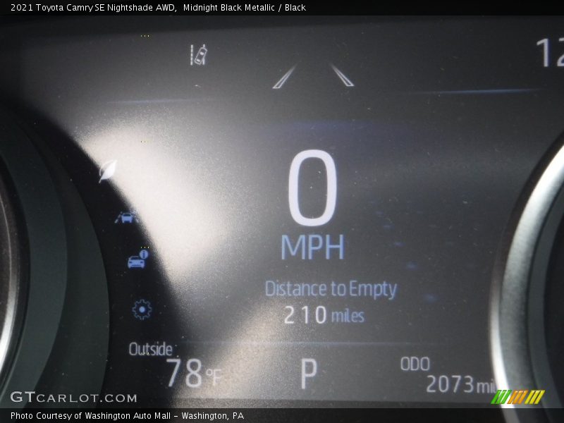 Midnight Black Metallic / Black 2021 Toyota Camry SE Nightshade AWD